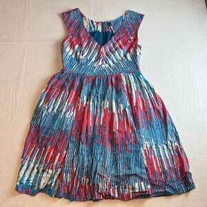 Anthropologie Plenty Tracy Reese Red White Blue Abstract Gallery Row Dress 2